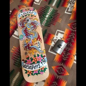 Lucero Skateboard and Flask